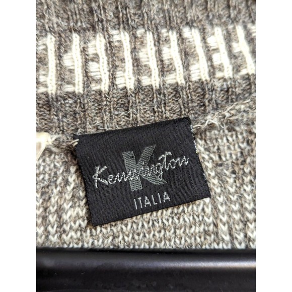 Vintage Kerrington Italia Cardigan Sweater Womens Size Large Brown Made In Italy - Picture 8 of 9